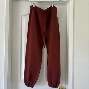 Nili Lotan LA Sweatpants Henna Distressed Washed Lounge Baggy Joggers-Flaw M